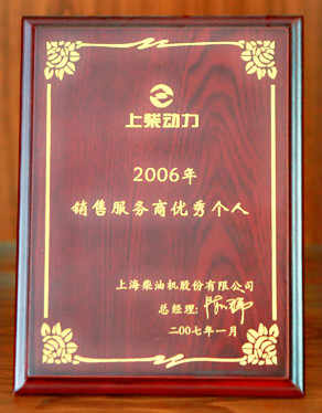 上柴動(dòng)力銷售服務(wù)商優(yōu)秀個(gè)人